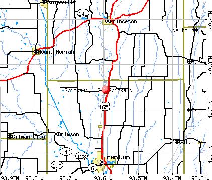 Spickard, MO map