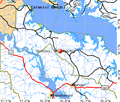 Montross, VA map