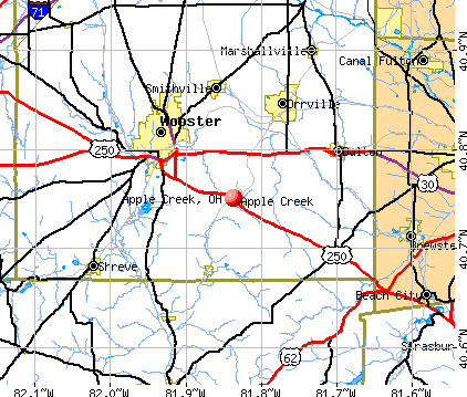Apple Creek, OH map