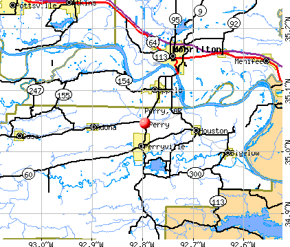 Perry, AR map