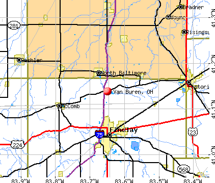 Van Buren, OH map