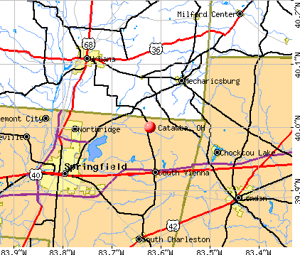 Catawba, OH map