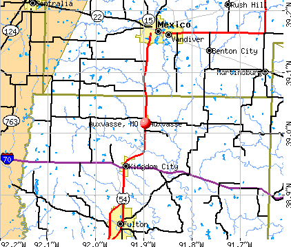 Auxvasse, MO map