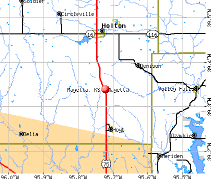 Mayetta, KS map