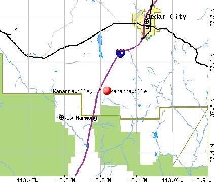 Kanarraville, UT map