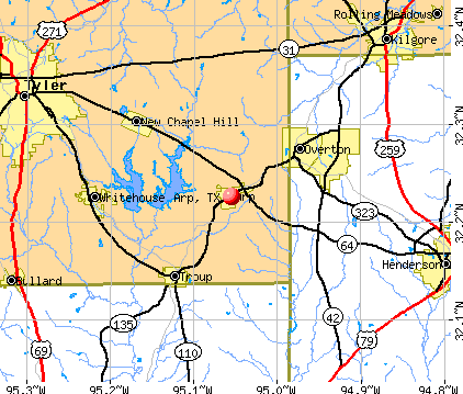 Arp, TX map