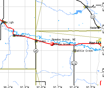 Meadow Grove, NE map