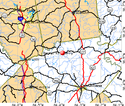 Berry, KY map
