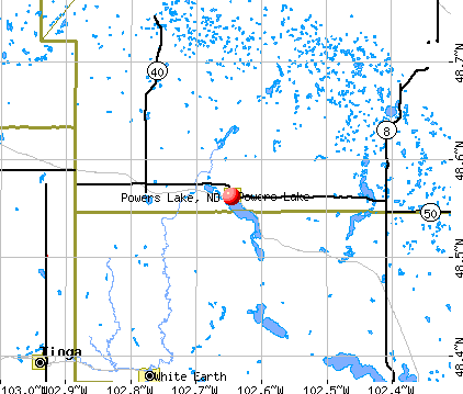 Powers Lake, ND map