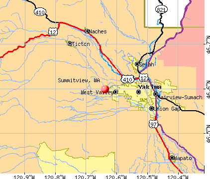 Summitview, WA map