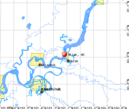 Akiak, AK map