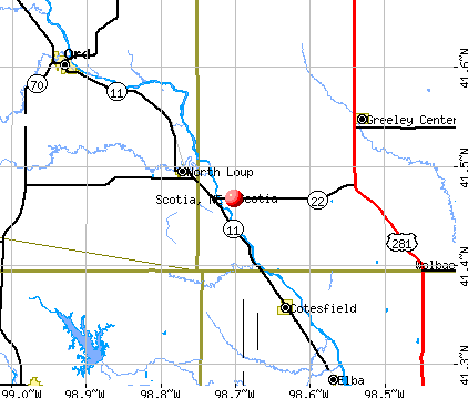 Scotia, NE map