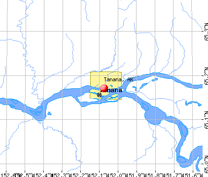 Tanana, AK map