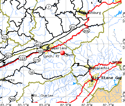 Lynch, KY map