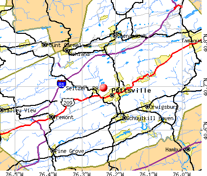 Seltzer, PA map