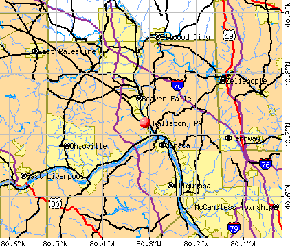 Fallston, PA map