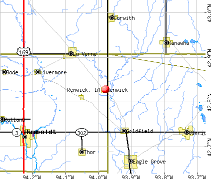 Renwick, IA map