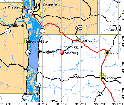 Chaseburg, WI map