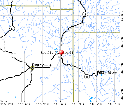 Bovill, ID map