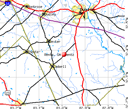Rentz, GA map