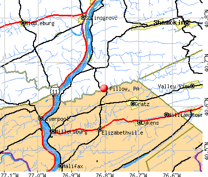 Pillow, PA map