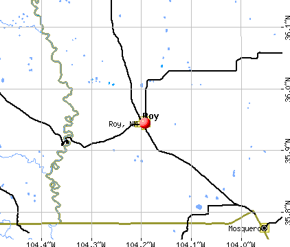 Roy, NM map