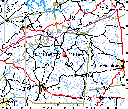 Willisburg, KY map