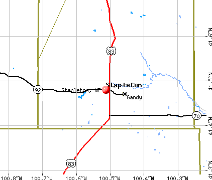 Stapleton, NE map