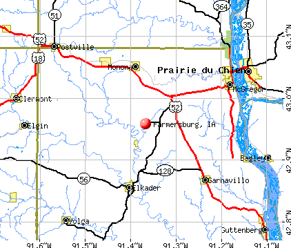 Farmersburg, IA map