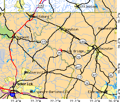 Union Bridge, MD map