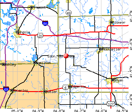 Edon, OH map