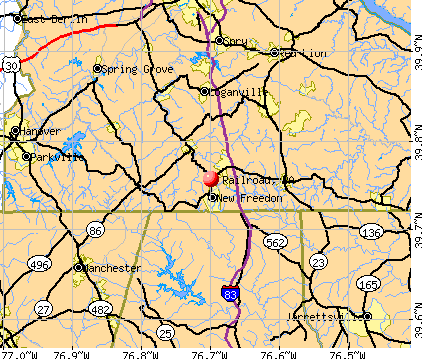 Railroad, PA map