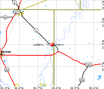 Lueders, TX map