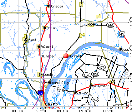 Olmsted, IL map