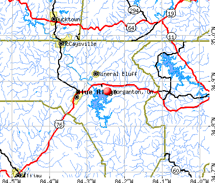 Morganton, GA map