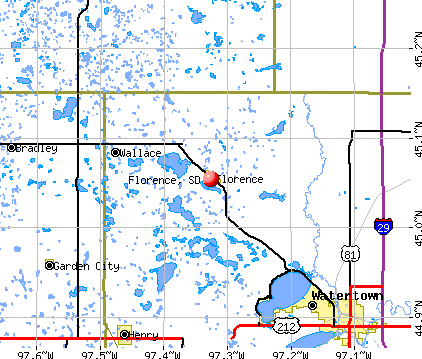 Florence, SD map