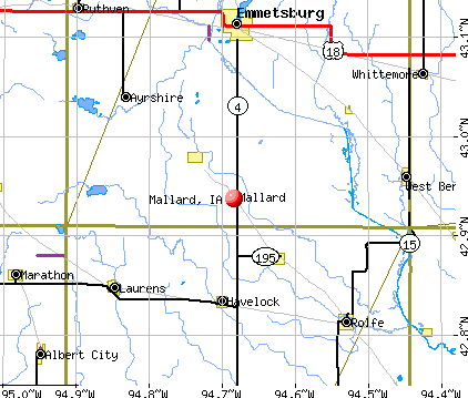 Mallard, IA map