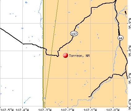 Torreon, NM map