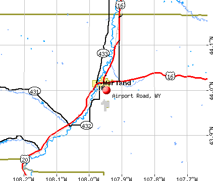 Airport Road, WY map