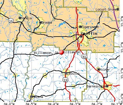 Williamson, GA map