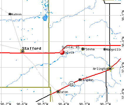 Sylvia, KS map