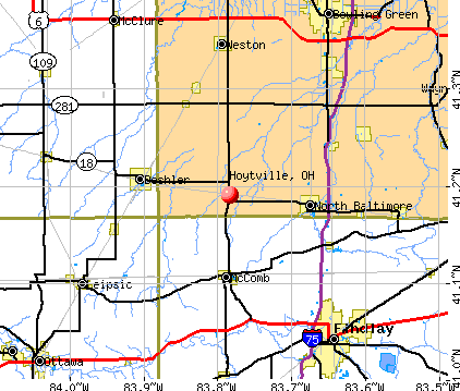 Hoytville, OH map