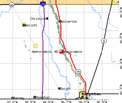 Abercrombie, ND map