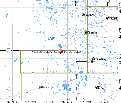 Willow Lake, SD map
