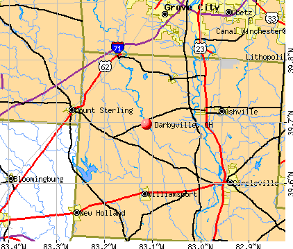 Darbyville, OH map