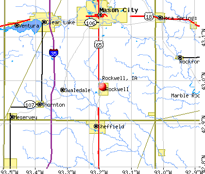 Rockwell, IA map
