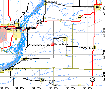 Stronghurst, IL map