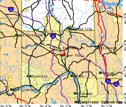 Eastvale, PA map