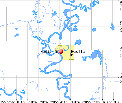Huslia, AK map