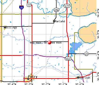 Red Rock, OK map
